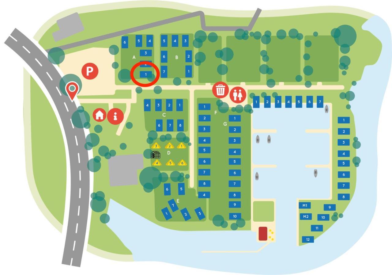 Vila Modern Tiny House Op Rustig Watersportpark Elahuizen Exteriér fotografie